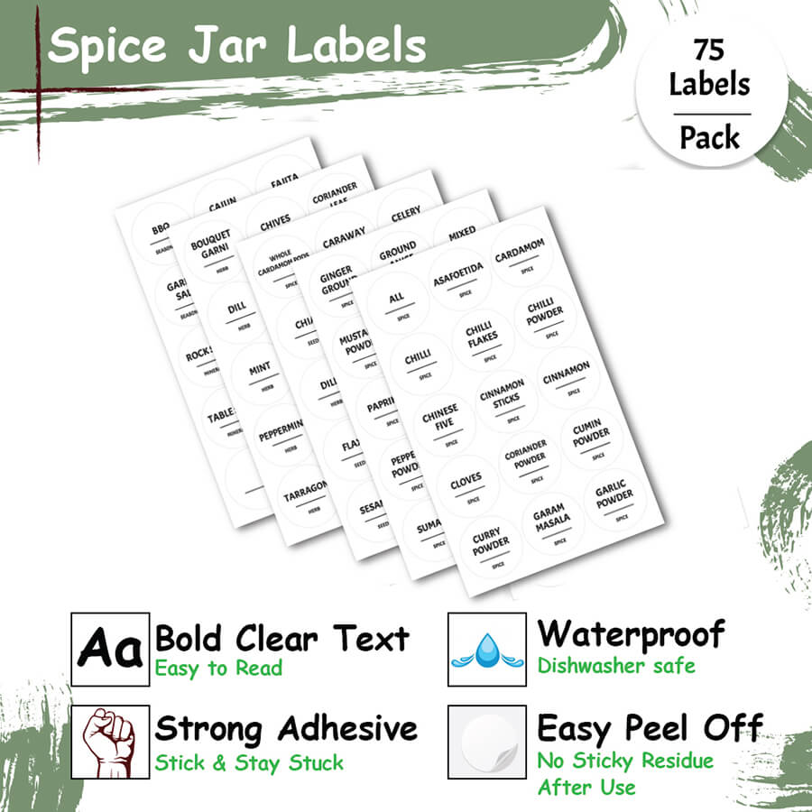 Minimalist Spice Jar Labels