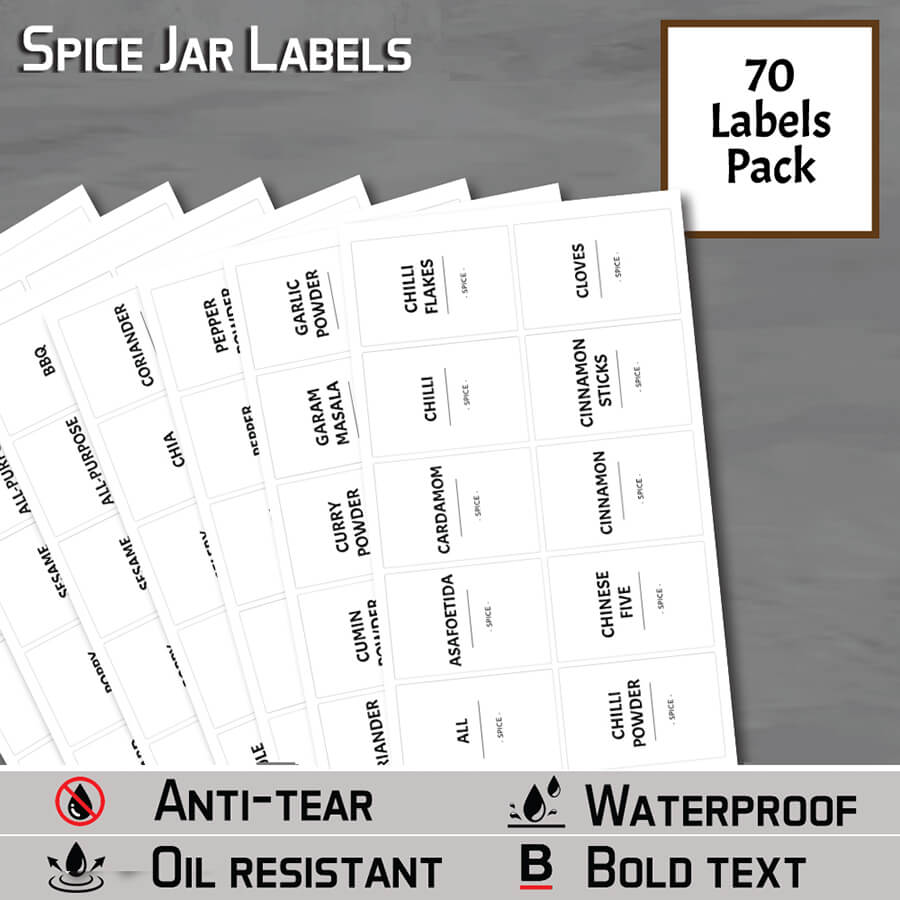 Minimalist Spice Jar Labels