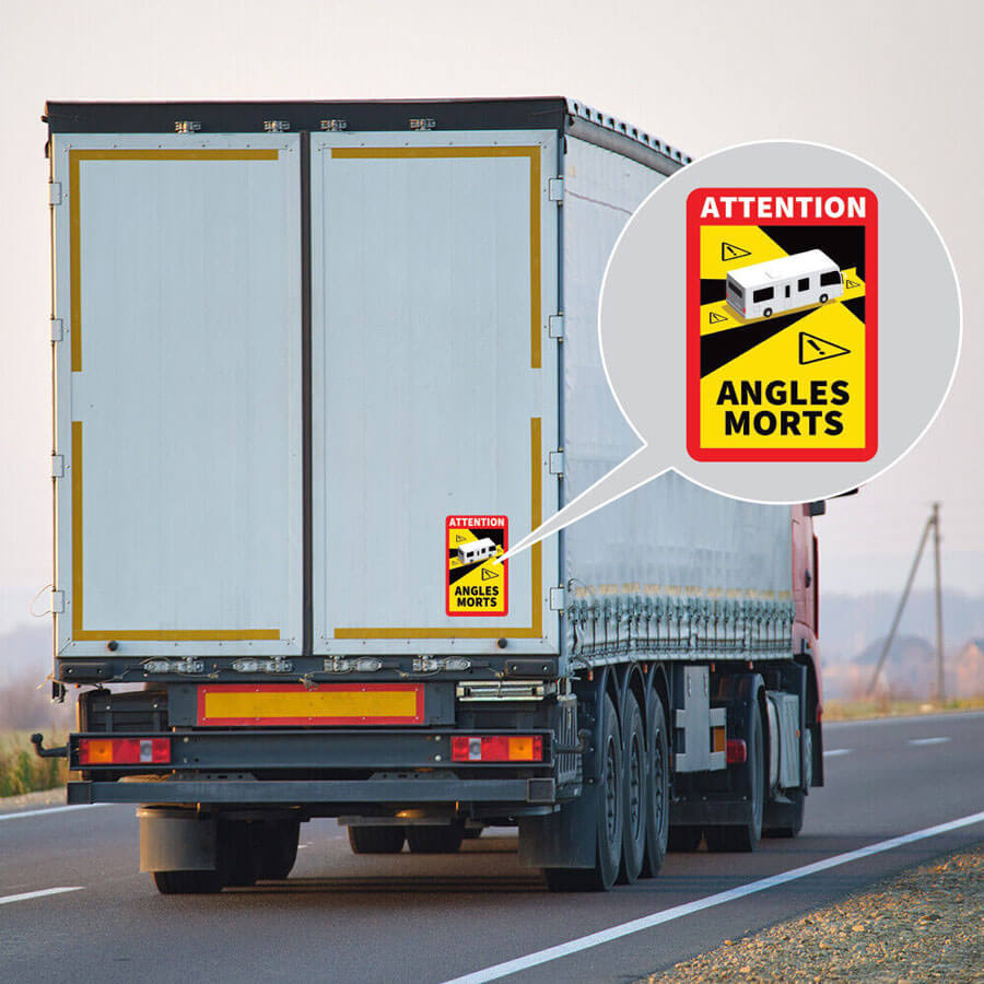 Road Safety Sticker/Angles Morts vinyl sticker/Car window safety ...