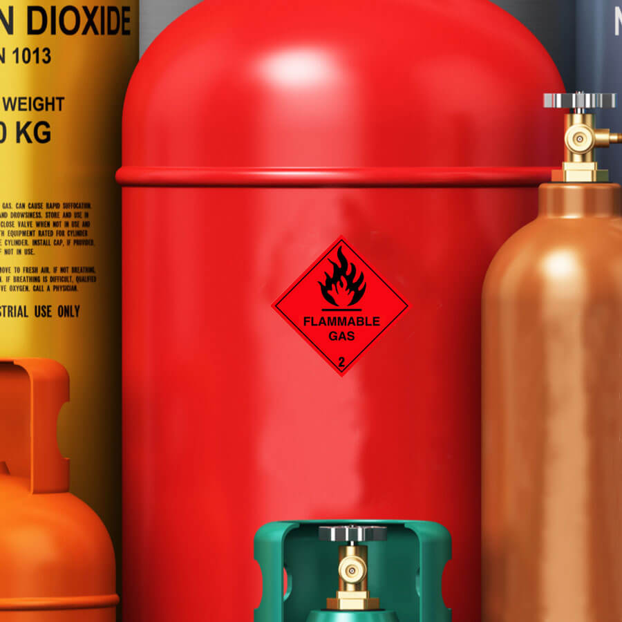 Flammable Gas Sticker