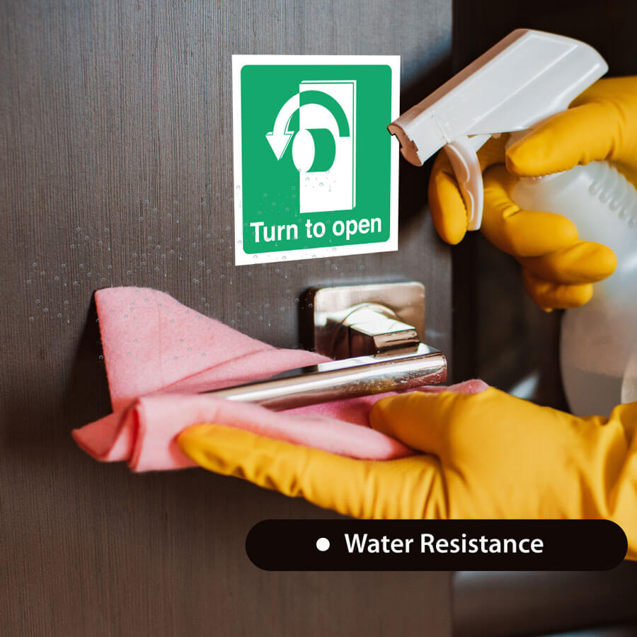 Turn Anti-Clockwise To Open Symbol Sign Sticker