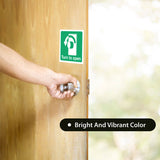 Turn Anti-Clockwise To Open Symbol Sign Sticker