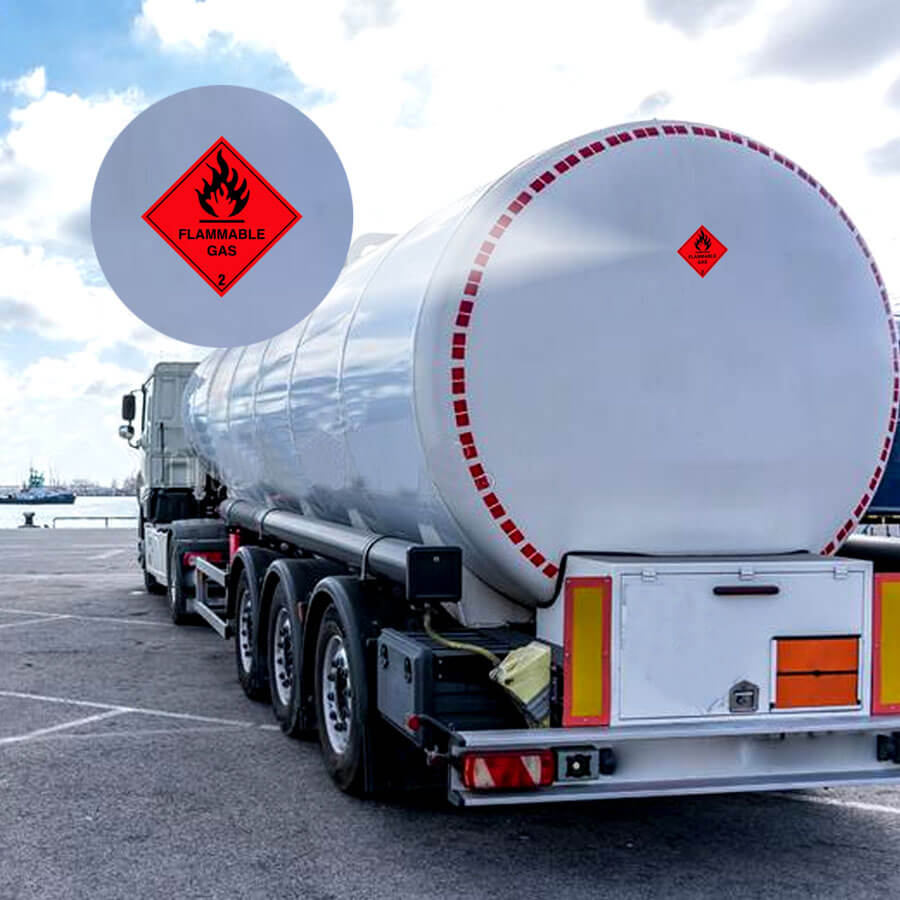 Flammable Gas Sticker