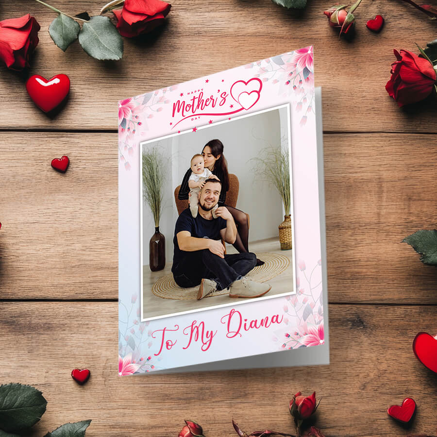 Premium personalised Mother’s Day photo greeting card