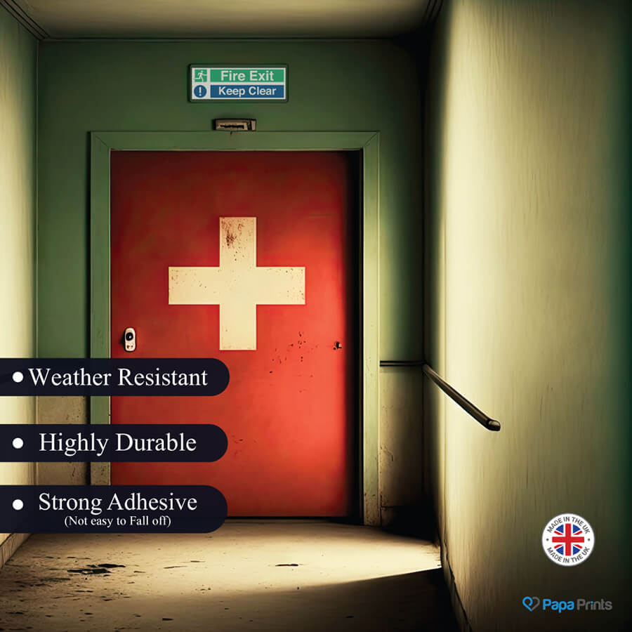 Fire Safety Signs For Exits Stickers