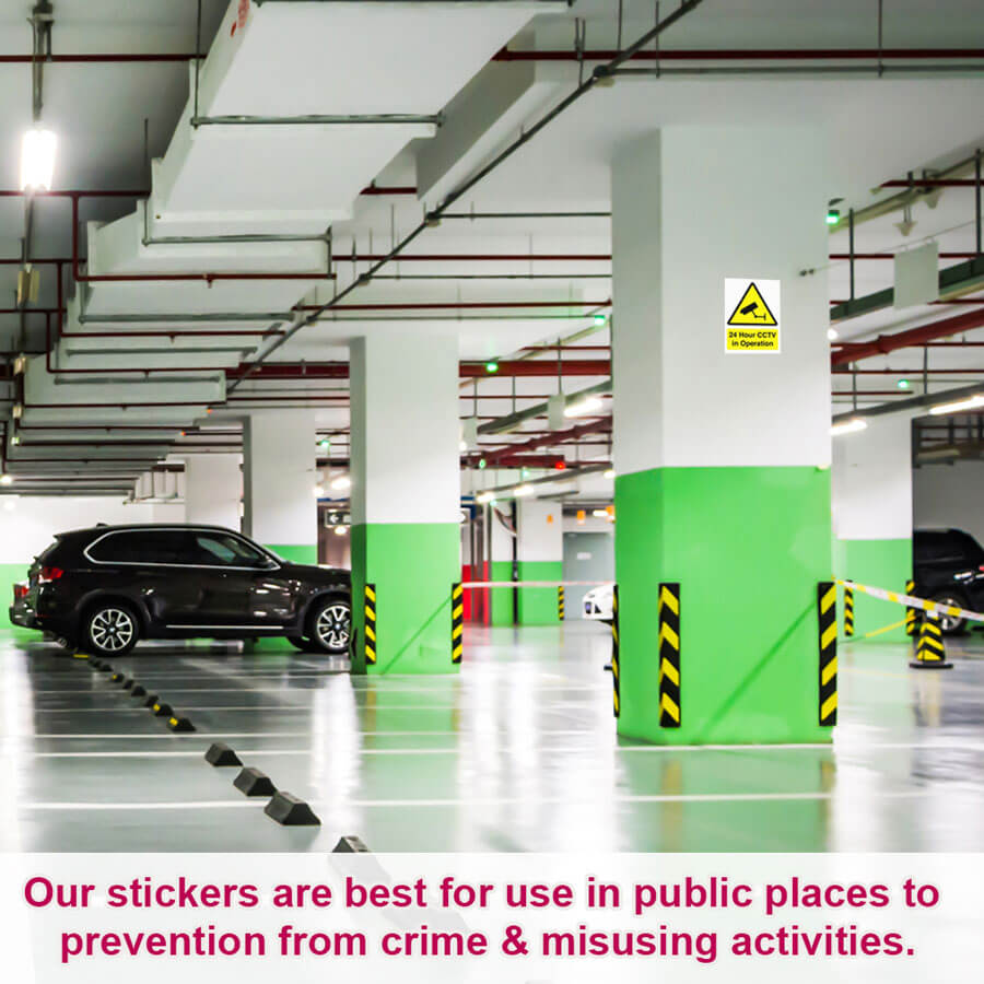 24 Hour CCTV Operation Sign Sticker