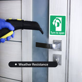 Turn Anti-Clockwise To Open Symbol Sign Sticker