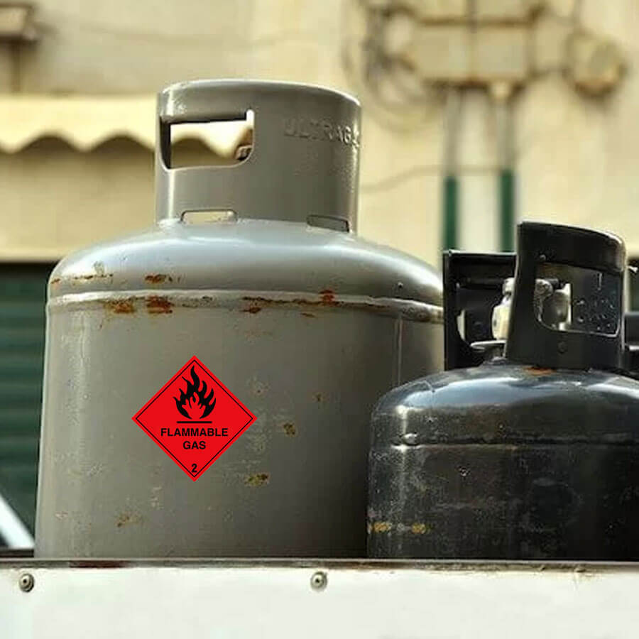 Flammable Gas Sticker