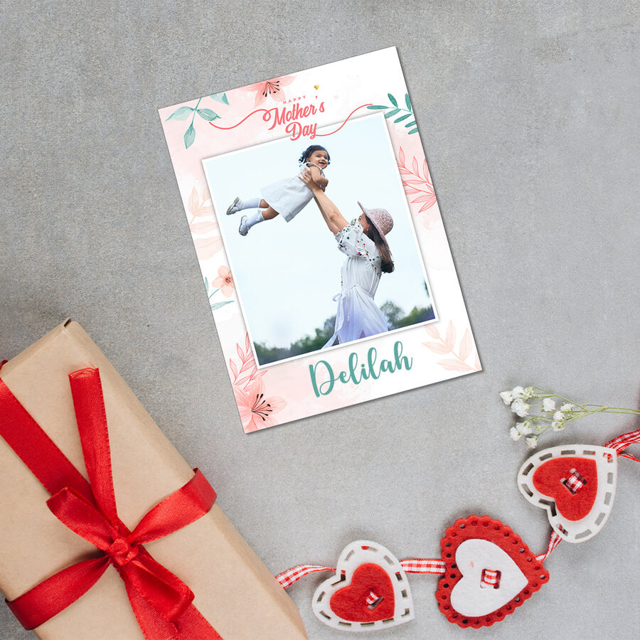 personalised mothers day card blank inside for message