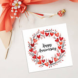elegant happy anniversary greeting card for couples