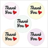 Thank You with Smiley & Heart Sticker