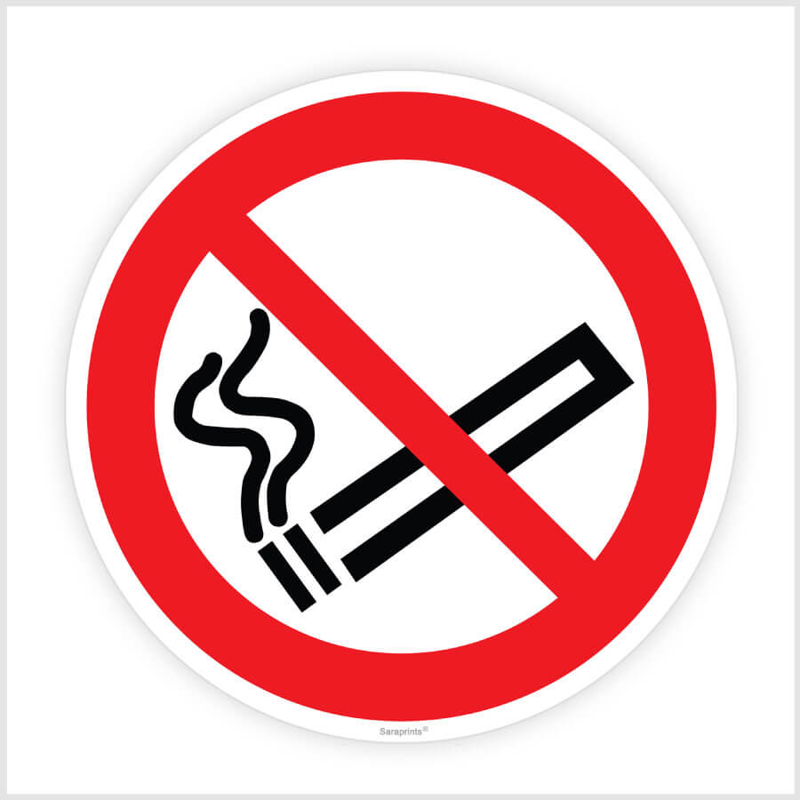 Transparent No Smoking Sign Stickers