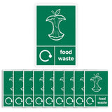 Durable A6 Stickers for Food Waste Recycling Bins
