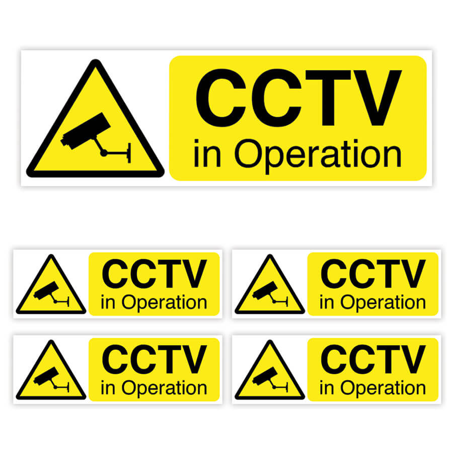 cctv in operation sign sticker window