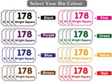 Personalised Multi Coloured Rectangle Bin Stickers