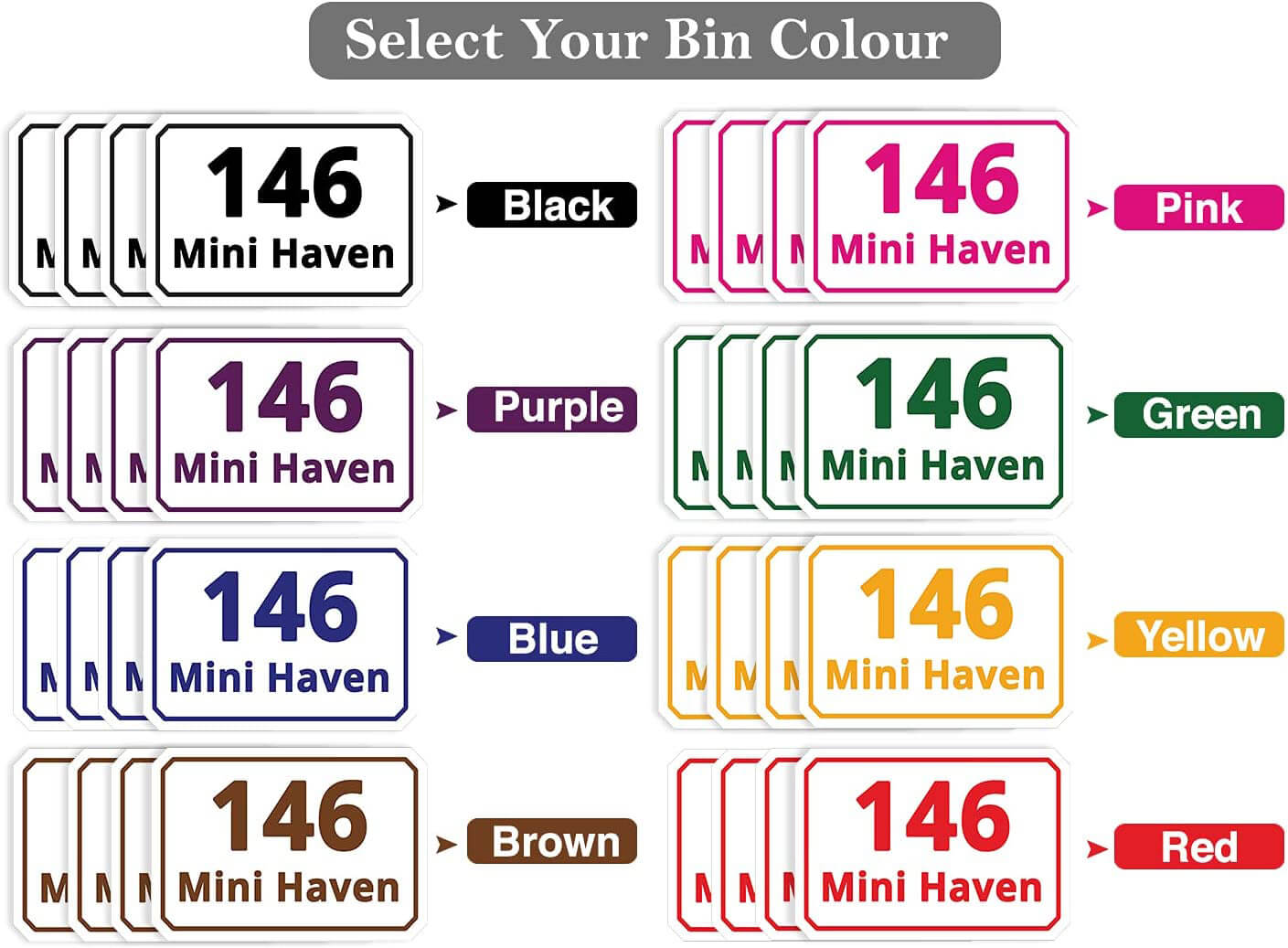 Multi color Wheelie Bin Stickers/Bin stickers/Dustbin sticker – papaprints