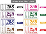 Personalised Multi color Rectangle Wheelie Bin Stickers