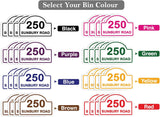 Personalised Multi Colour Trendy Bin Stickers