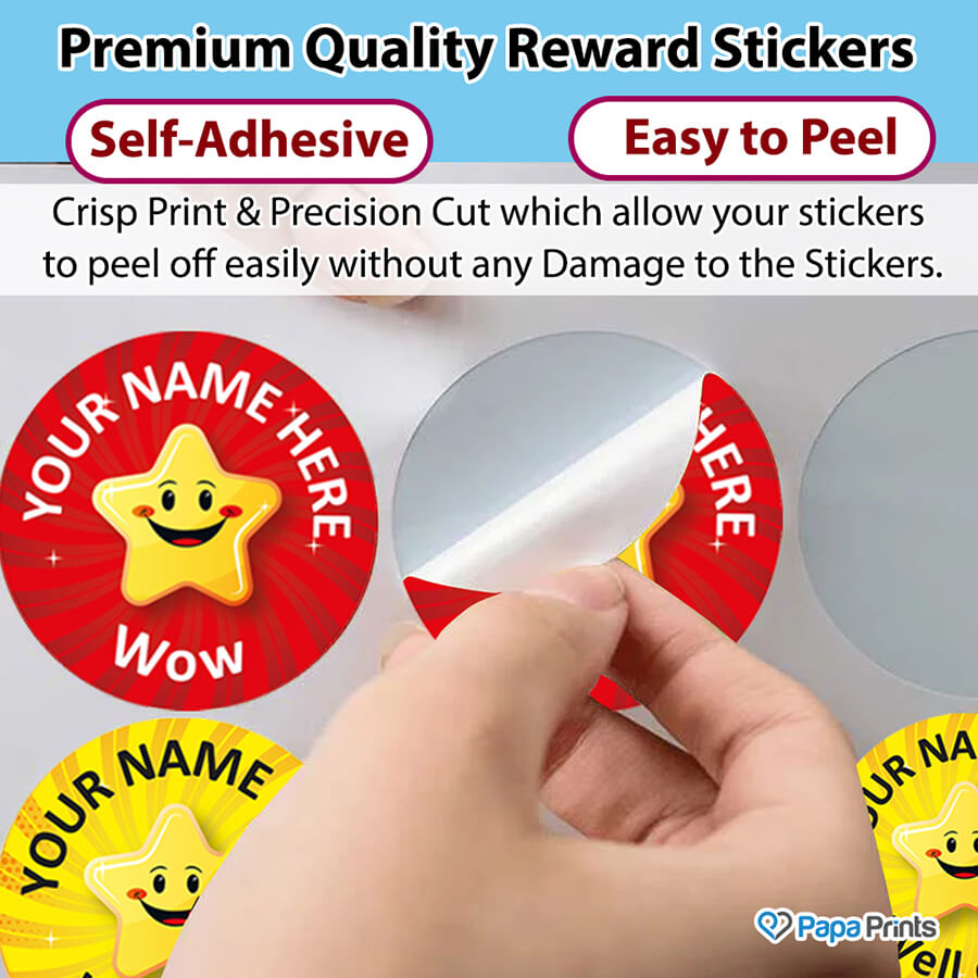 Personalized Star Reward Stickers