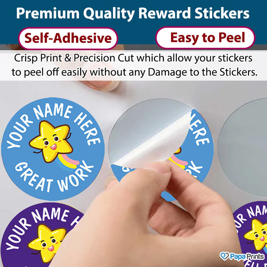 Personalized Star Reward stickers for children