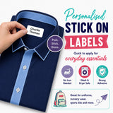 Personalised stick-on name labels for everyday essentials.