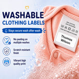 Washable and durable kids clothing labels - secure after multiple washes.