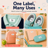Versatile kids name labels - ideal for clothing, shoes, bottles and school supplies.