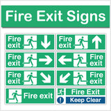 Fire Exit Directional Arrow Sign Stickers