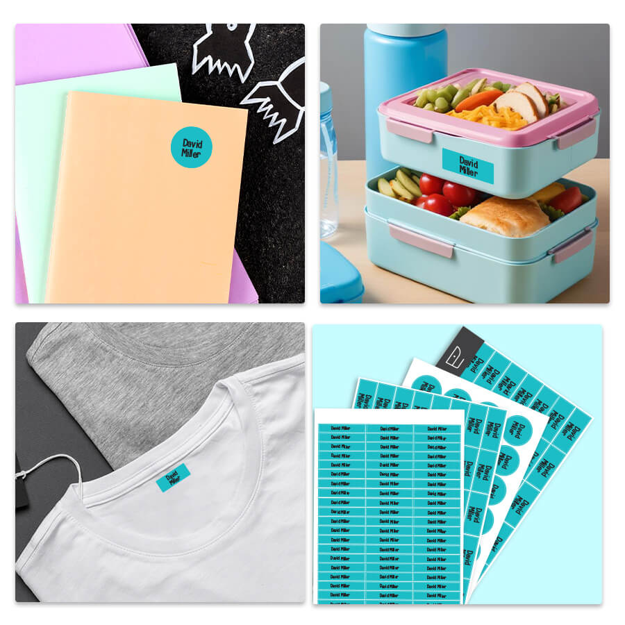Jumbo Name Labels Pack - Plain Colours