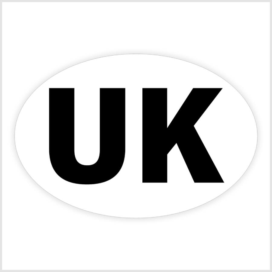 Oval UK Car Sticker