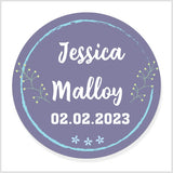 Elegant Floral Personalised Wedding Stickers