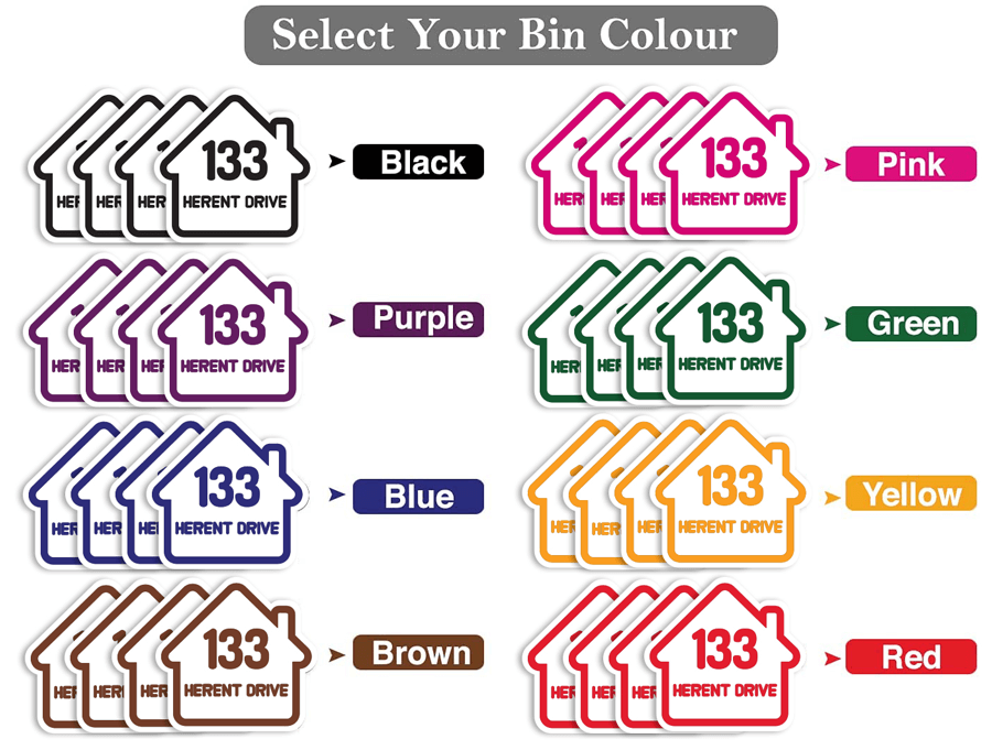 Home design Wheelie Bin Stickers/Bin sticker/Dustbin sticker