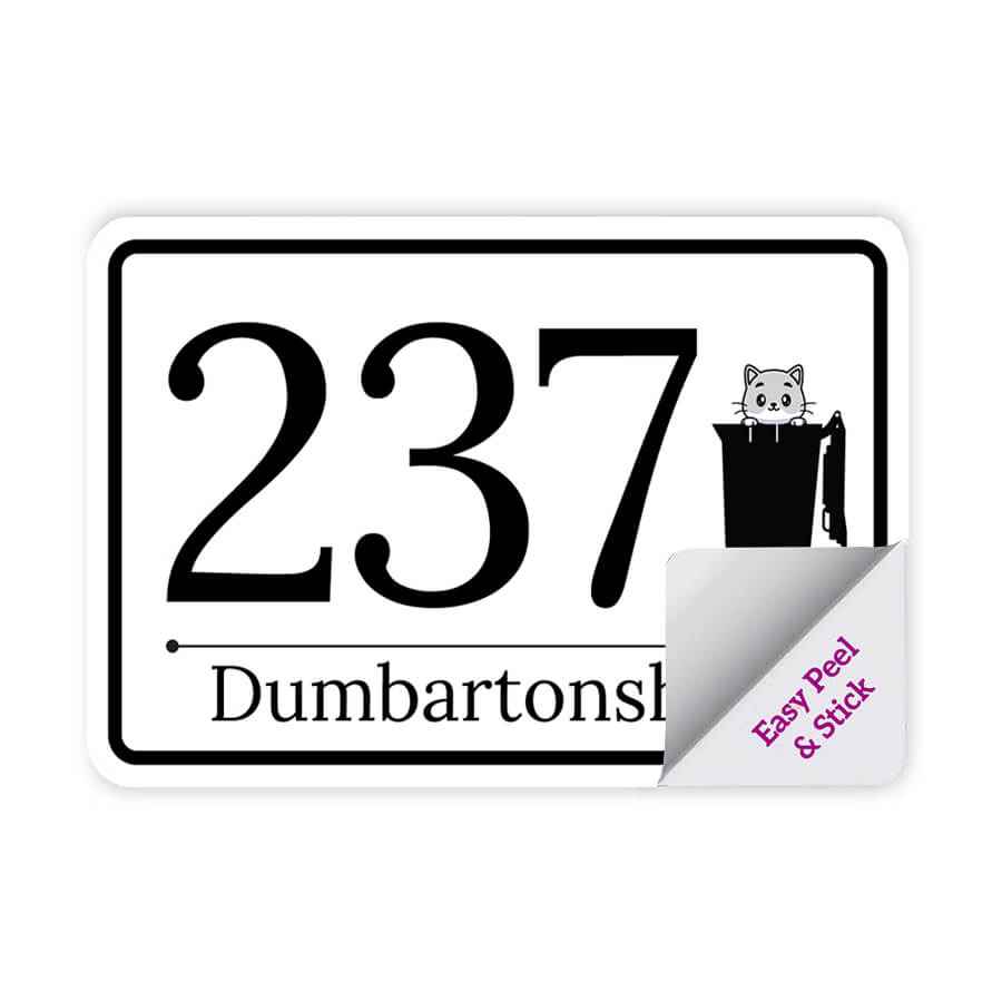 Custom Cat Design Wheelie Bin Stickers