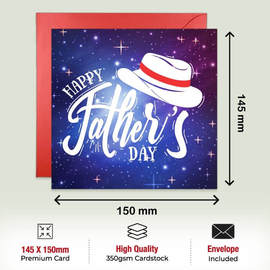 Premium Father’s Day card with red envelope