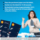 Waterproof iron-on labels