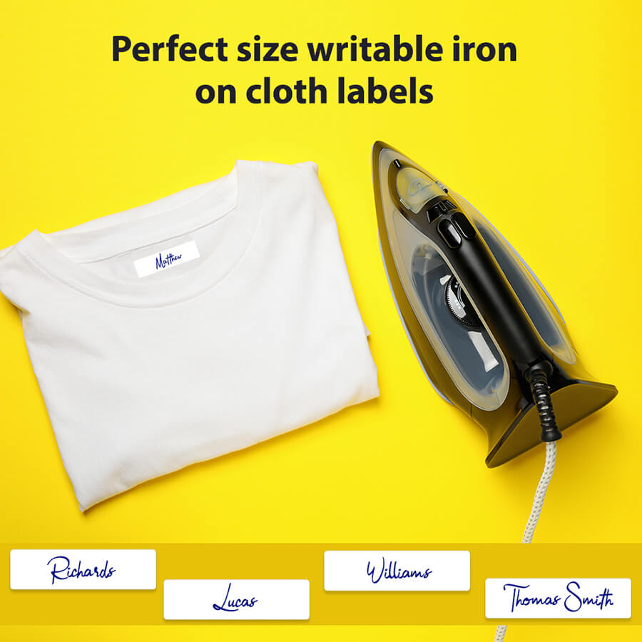 Iron-on labels for creating personalized gifts