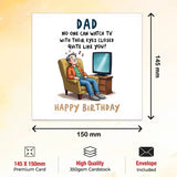 Humorous personalised birthday card for father with printed inner message