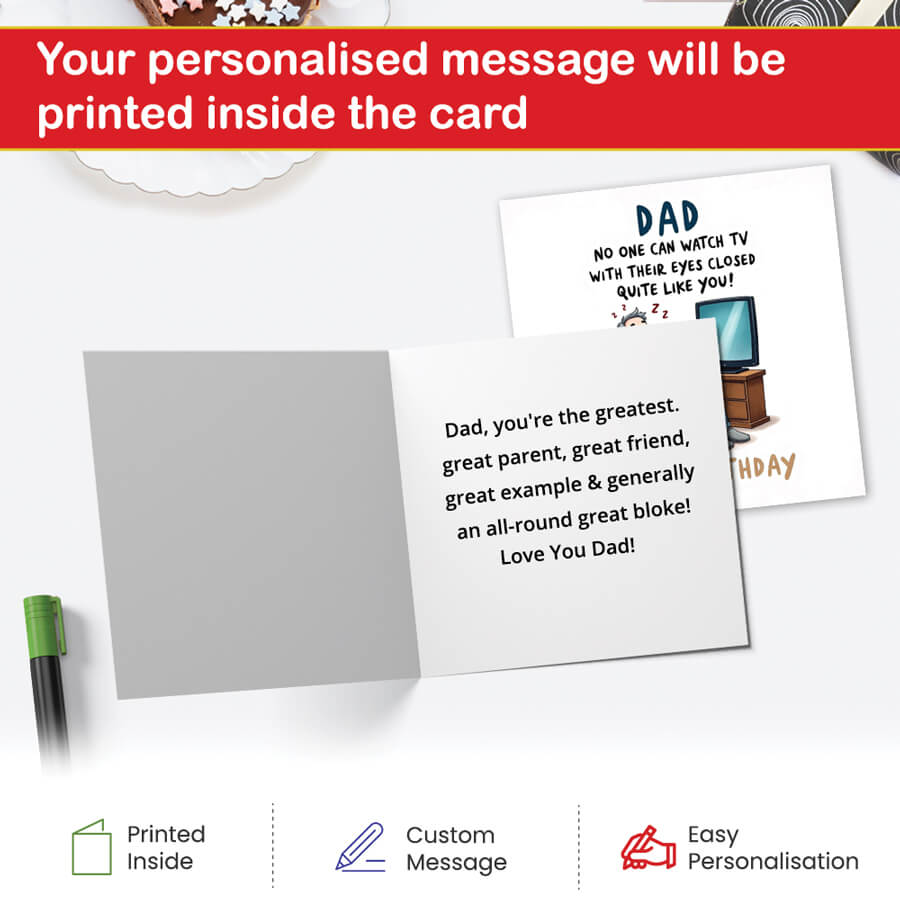 FSC certified personalised funny father birthday greeting card