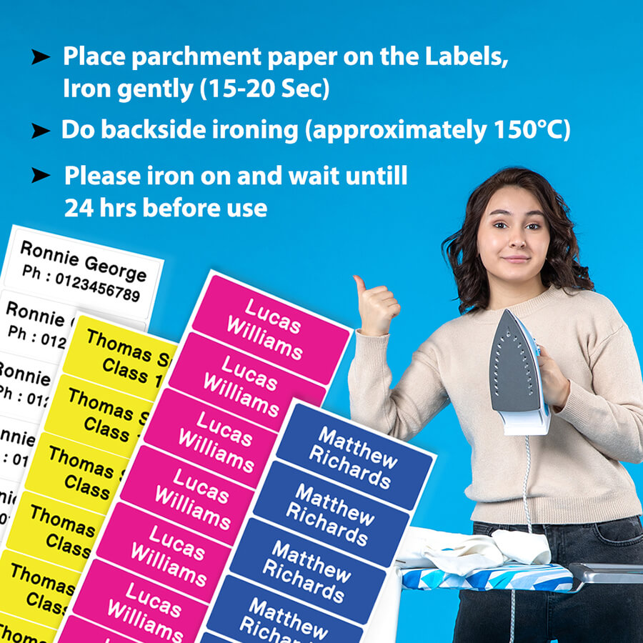 Washable Name Stickers for Clothes