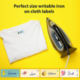 Iron-on labels for apparel