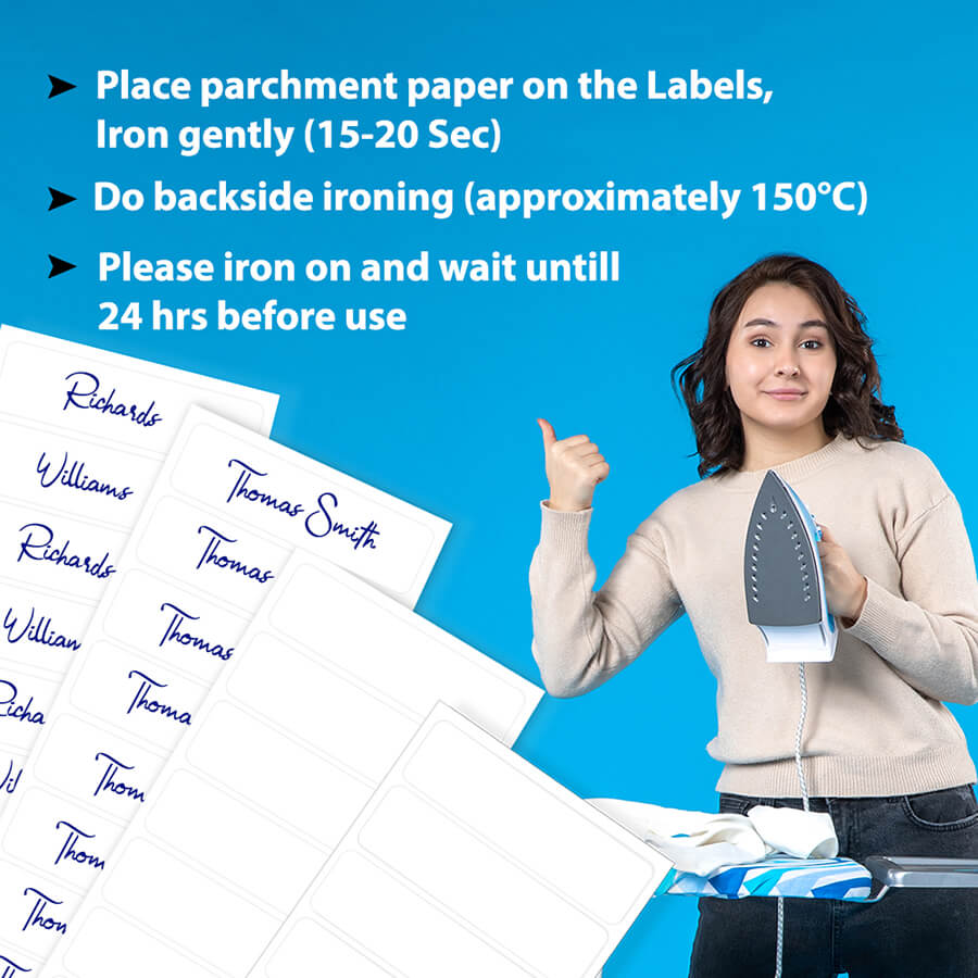 Reliable iron-on labels for organization