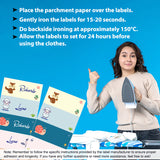 Iron-on labels for towels