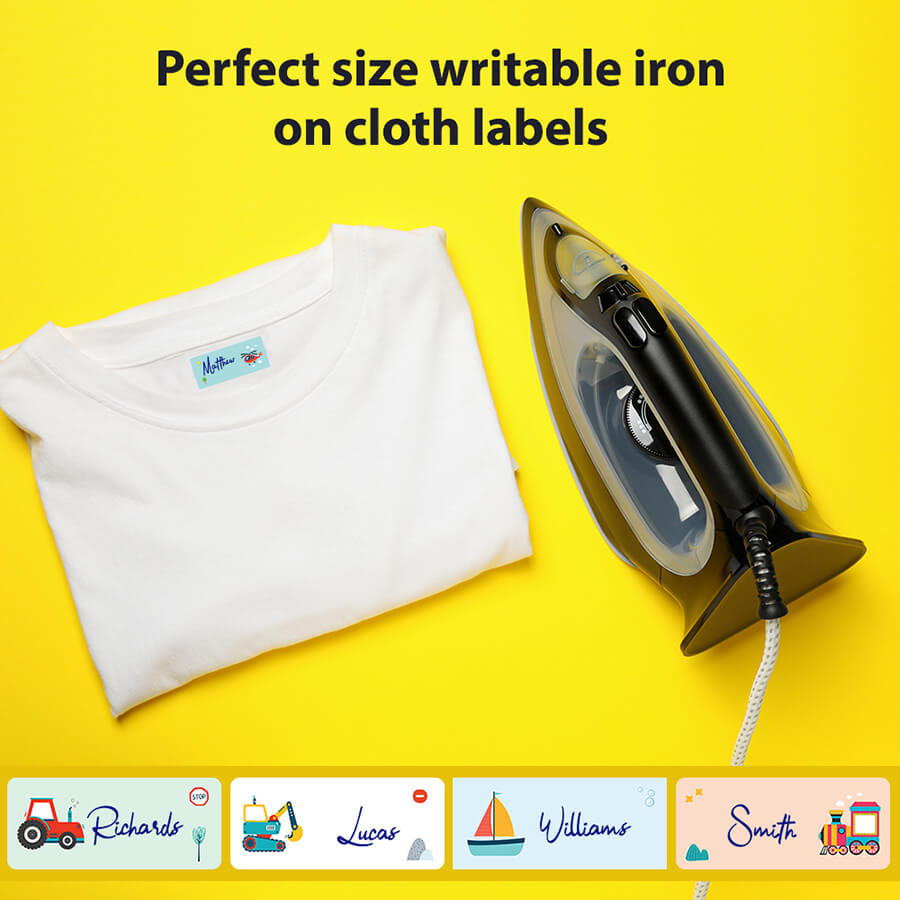 Iron-on name labels for toddlers