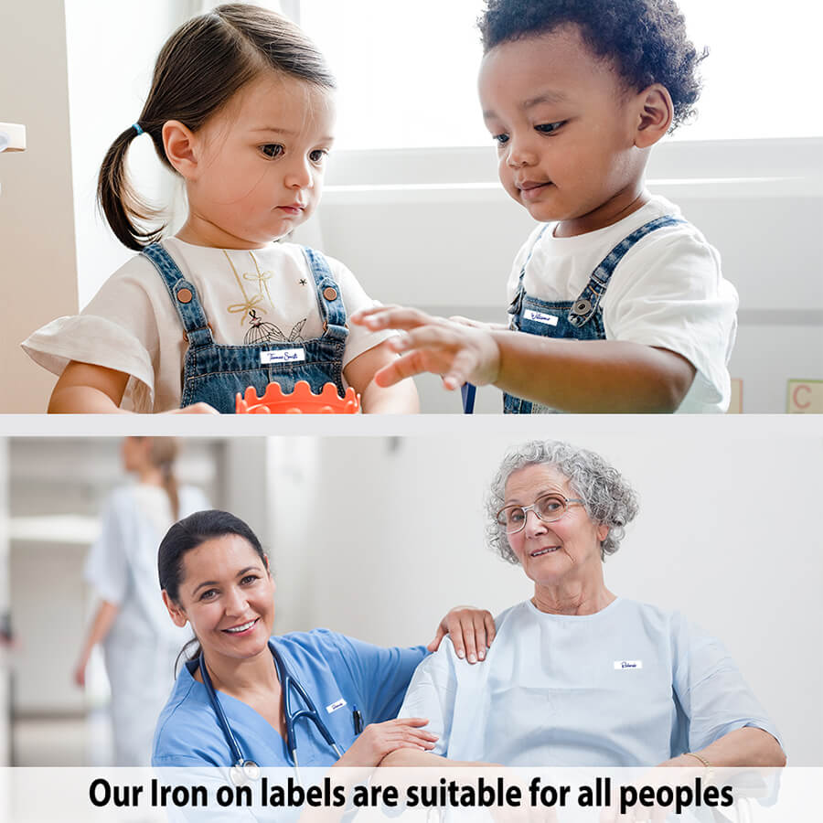 Iron-on labels for making a difference