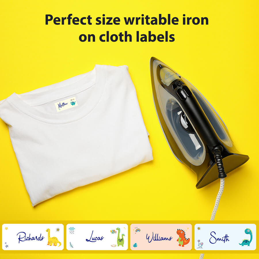 Iron-on name labels for shoes for kids