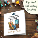 Funny birthday card for dad with envelope