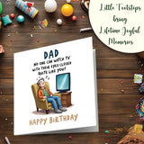 Funny birthday card for Papa with custom printed message inside