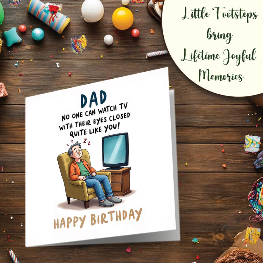 Funny birthday card for Papa with custom printed message inside