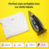 Long-lasting iron-on labels