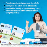 Iron-on labels for travel bags